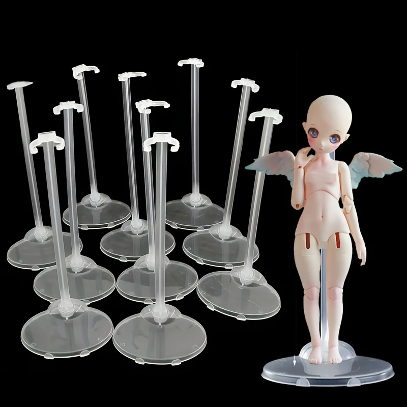 5/10 Stück transparenter Ausstellungsständer, Puppenständer, Puppen-Display-Ständer, idealer Ausstellungsständer, robust und modern, kein Stromanschluss erforderlich, perfekt für Heim- und Bürodekoration, Puppen-Stützständer