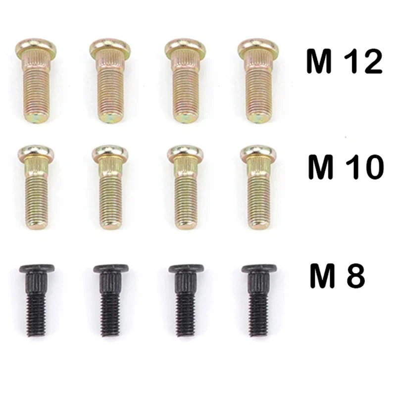 4 Teile/los 10,9 stahl Spline Schraube M12 * 1,25 M10 * 1,25 M8 * 1,25 Radnabe Stud für ATV UTV Buggy Kart Quad Bike Teile