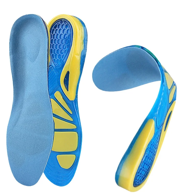 2Pcs/4Pcs Silikon Gel Schuh Einlegesohlen Männer Frauen Sport Schock Absorbieren Einlegesohlen Weiche Nicht Slip Schuh Pad Arch unterstützung Orthopädische Pads Image
