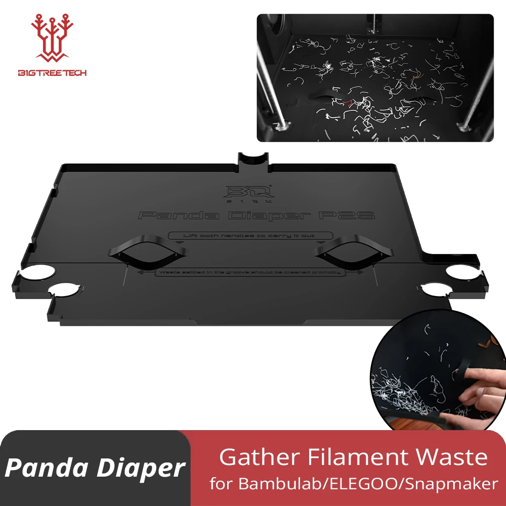 BIGTREETCH Panda Diaper Filament-Abfallsammler 3D-Drucker-Zubehör für Bambu Lab P1/X1/P2S/H2D/ELEGOO CC/Snapmaker U1/Prusa XL Image