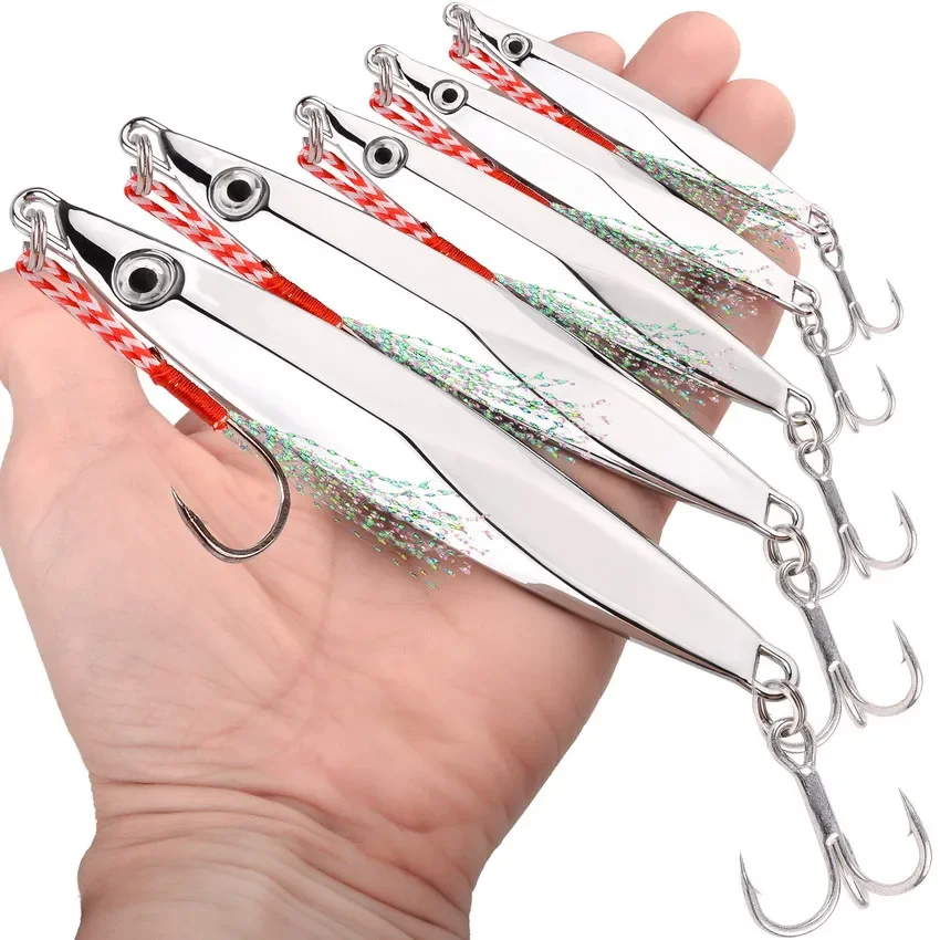 1 stücke 40g 30g 20g 15g 10g Meer Angeln Köder Jigging Locken Metall Angeln Locken salzwasser Lockt Praktische Tackle Salzwasser Zubehör Image