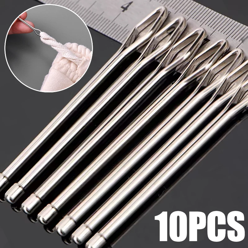 10-1Pcs Elastische Gürtel Threading Gerät Gummiband Blei DIY Nähen Werkzeug Zubehör Haushalt Nähen Spezielle Taille Seil Threading