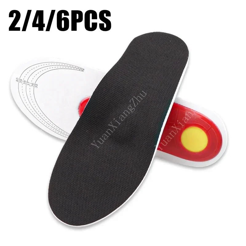 2/4/6Pcs Arch Support Plantarfasziitis Fuß Schuhe Einlegesohlen Orthopädische Einlegesohle für Füße Männer Frauen EVA stoßdämpfende Schuh Pads Image