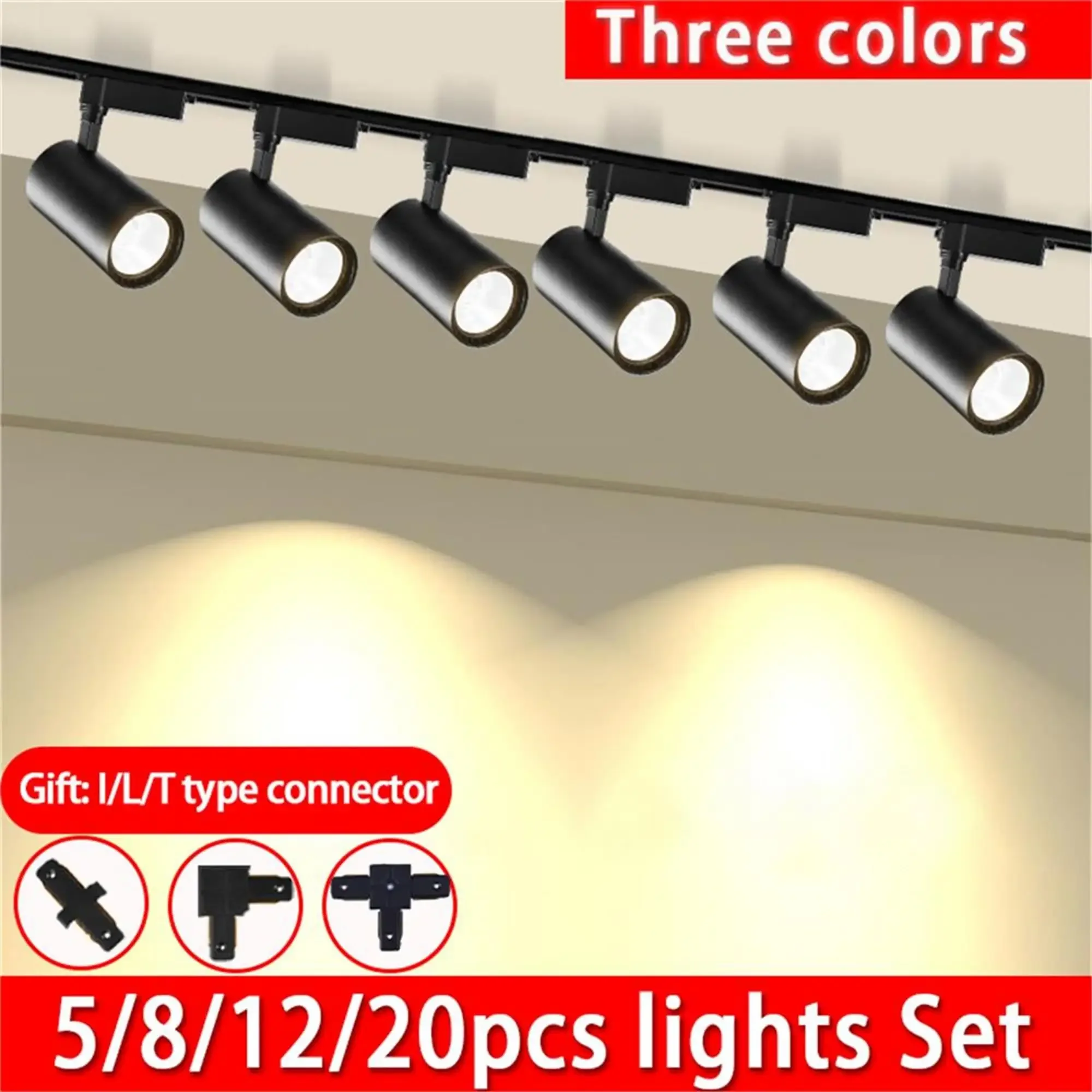 LED-Spotlight-Tracklight-Set für Deckenmontage, Küchen-Schienensysteme, Schienenbeleuchtung, LED-Spot für Zuhause, Geschäft, Laden