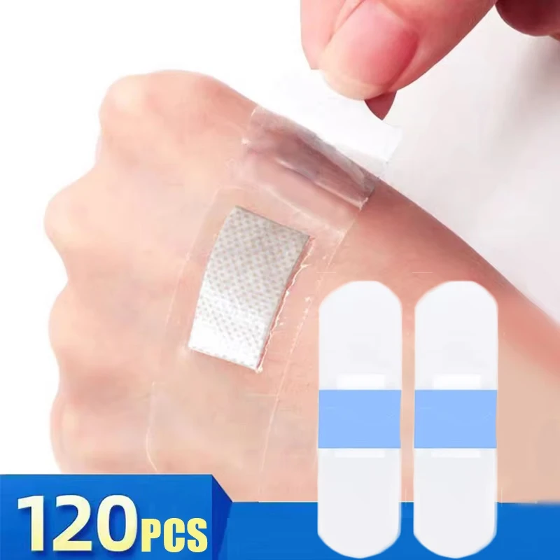 120 Stück wasserdichte, transparente, unsichtbare, blutstillende, atmungsaktive, verschleißfeste Pflaster Image