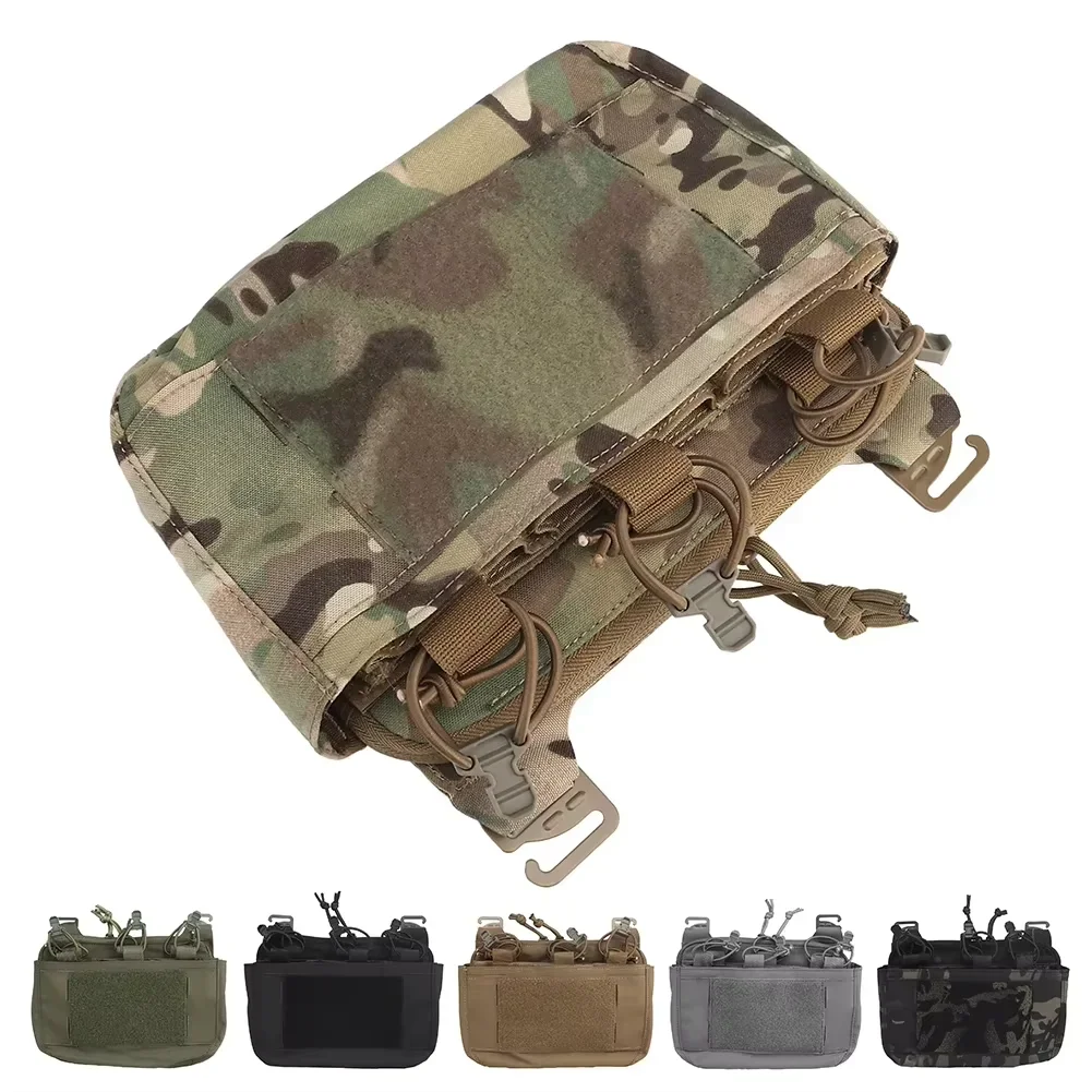 Taktische DOPE Frontklappe G-Haken Double Stack Abdominal Fanny Pack Triple Magazine Insert Pouch Känguru FCPC FCSK Trägerweste Image