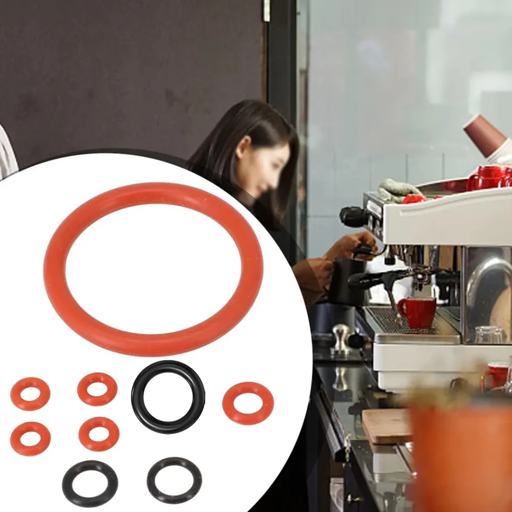9PCS, Vollautomatische Kaffeemaschine Dichtung O-Ring Food Grade Silikon für SAECO Brewing Group Auslass Auslauf Dichtung Zubehör Kit Image