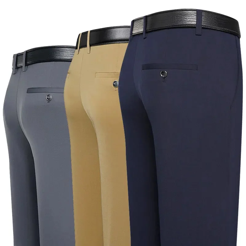29-40 Sommer Dünne Casual Hosen Business männer Hosen Mittleren alters Papa Casual Hosen Elastische Atmungsaktive Hose
