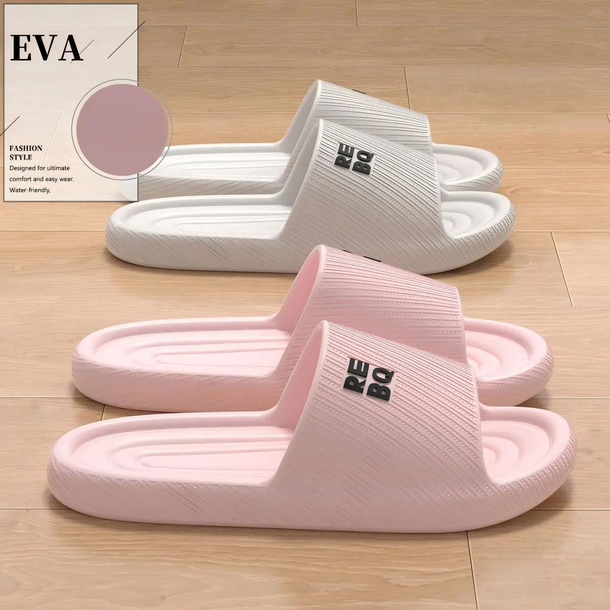 Eva-Hausschuhe für Herren, Hausschuhe für Damen, Badezimmer-Duschhausschuhe, Sommersandalen für Hotel- und Gästehauspaare, Herrenhausschuhe Image
