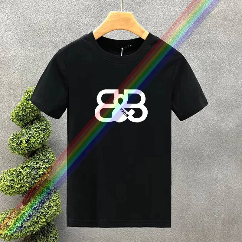 Frühjahr/Sommer 2026 Luxus Design Paris Baumwolle Hohe Qualität Druck Paar Tees Sommer Harajuku Frauen Kurzarm T-shirt