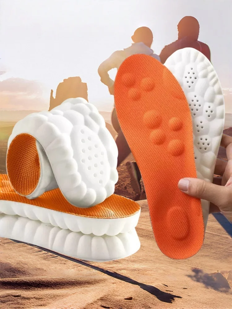 Latex Sport Einlegesohlen Weiche Hohe Elastizität Schuh Pads Orthesen Atmungsaktive Deodorant Stoßdämpfung Kissen Arch Support Einlegesohle Image