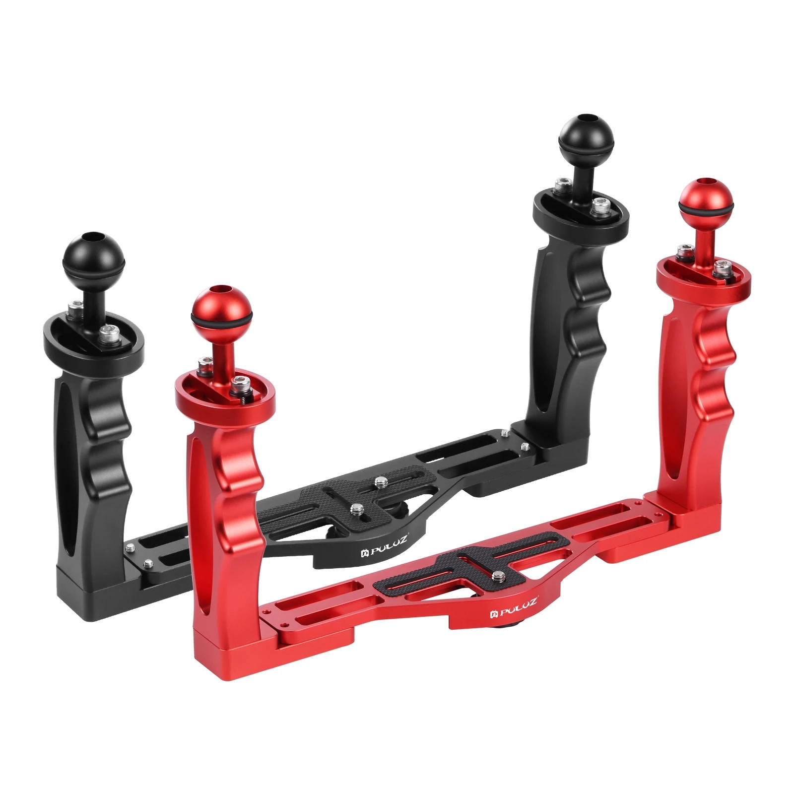 PULUZ Unterwasserablage aus Aluminiumlegierung, Stabilisator, Doppelgriffe, Kamera, Tauchgehäuse, Halterung, Videolichthalterung Image