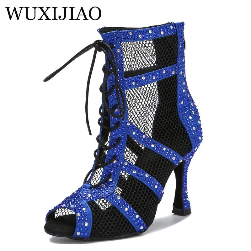 Frau Hohe Spitze Ballroom Dance Schuhe Frau Ruber Sohle Latino Salsa Tanzen Schuhe Für Mädchen Weichen Boden Praxis Latin Schuhe Image