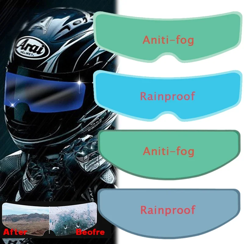 Moto Helm Anti-fog Patch Film Regendicht Objektiv Film für Motorrad Visier Klar Nebel Beständig Motor Racing Zubehör Universal Image