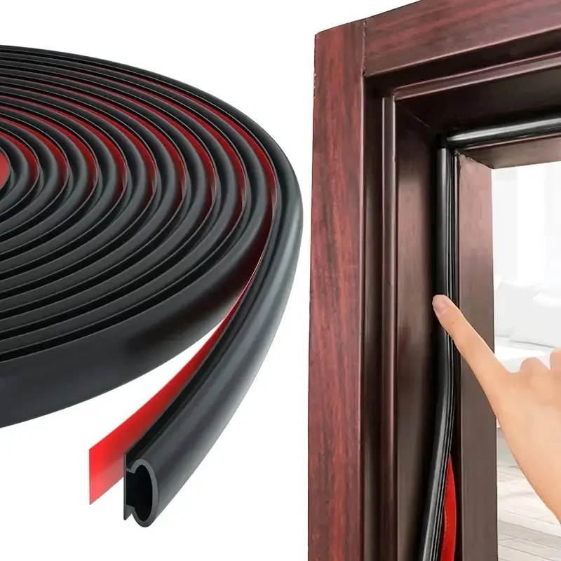 1-teilige Dichtung für Wetterschutz türen, Dichtung streifen für Fenster-und Tür türen, schall isolierter, selbst klebender Dichtung streifen in D-Form