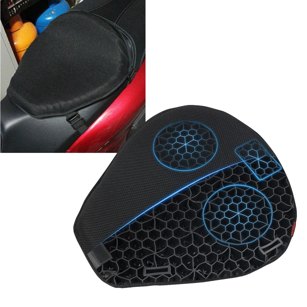 Motorrad Sitzkissen Universal Aufblasbare 3D Blow Air Stoßdämpfung Kissen Modifizierte Sattel Pad Motorrad Zubehör Image