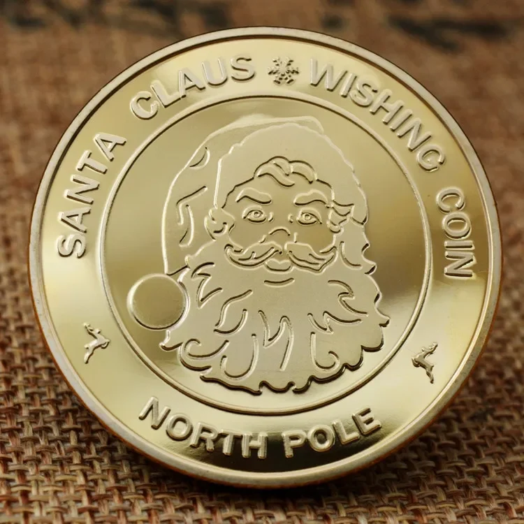 Souvenirmünze Frohe Weihnachten Gedenkmünzen Sammlung Metallhandwerk Image