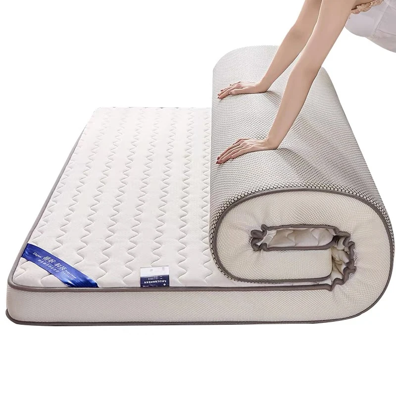 Hochwertige, verdickte Latexmatratze, atmungsaktiver Schaumstoff, Tatami mit langsamer Rückfederung, für Familienbettdecken, King-Queen-Size-Studentenmatte