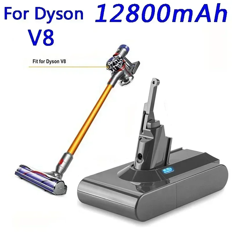 Für Dyson V8 12800mAh 21,6V Akku Werkzeugakku V8-Serie, V8 Fluffy Li-Ionen SV10 Staubsauger Wiederaufladbarer AKKU L70 Image