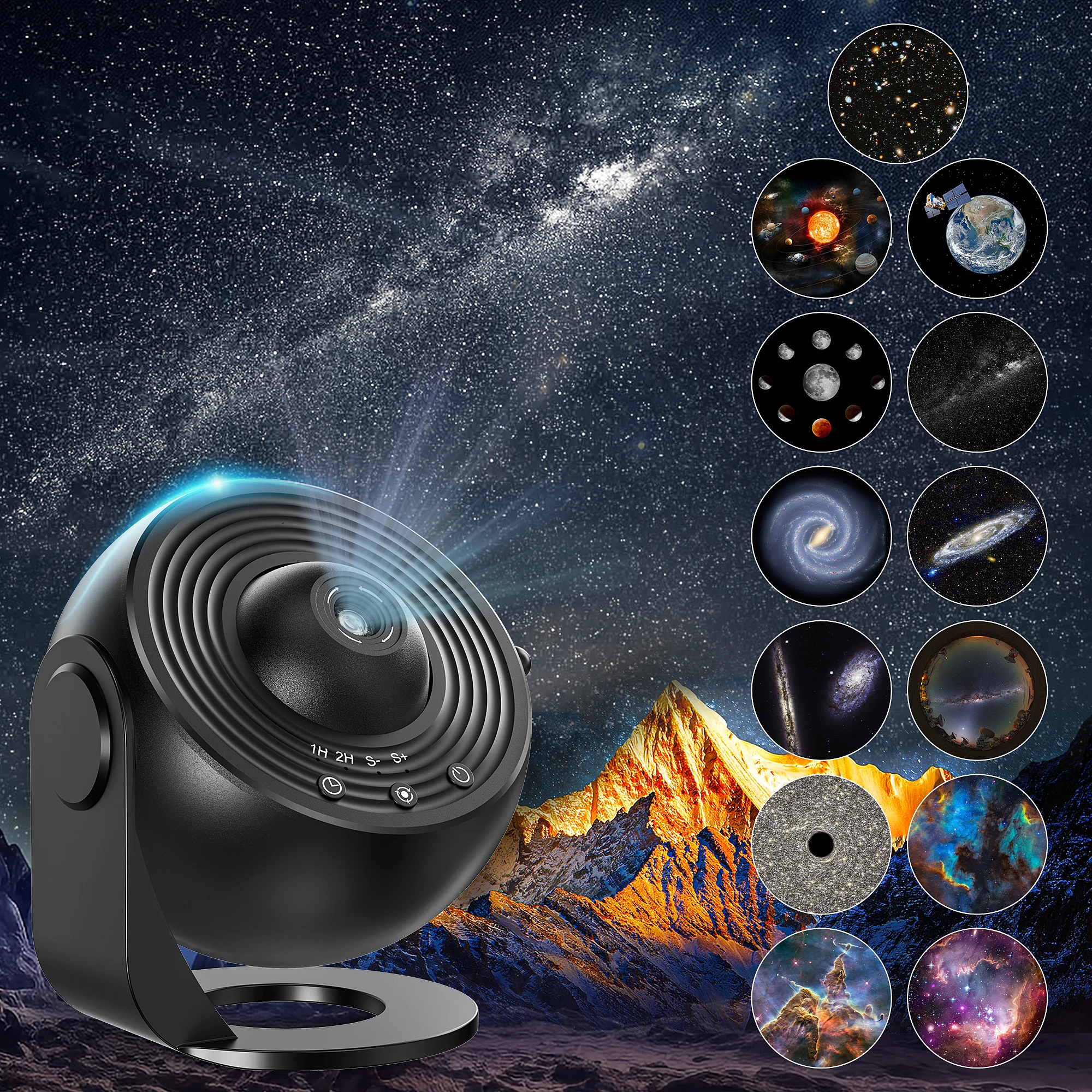 Galaxie-Projektor, Planetarium-Sternprojektor, realistisches Sternenhimmel-Nachtlicht, Solarsystem-Konstellationsmond für Kinderzimmer