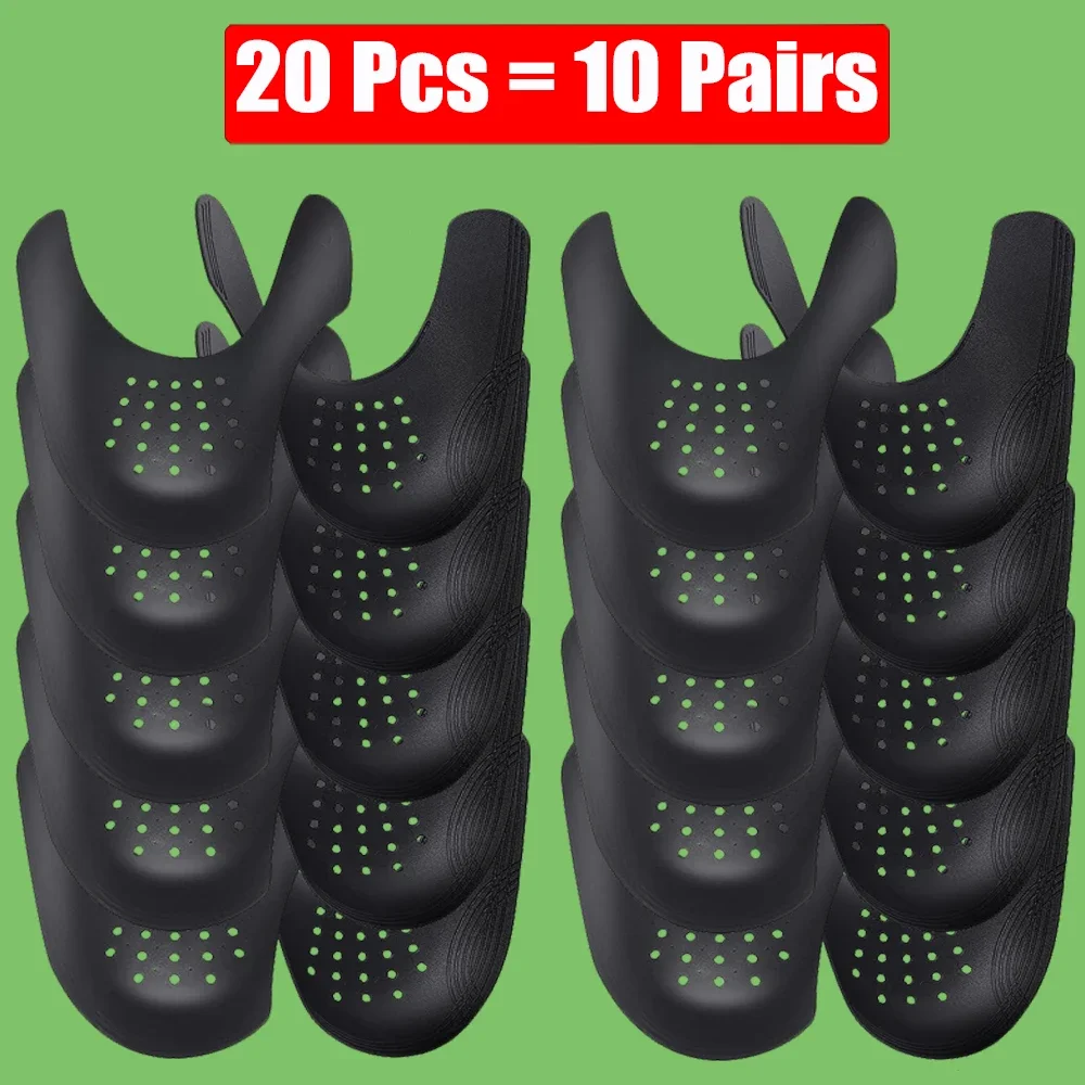 20Pcs Turnschuhe Anti Falte Schutz Falten Falten Schuhe Unterstützung Kappe Kappe Sport Ball Schuh Kopf Bahre Extender Schuh schutz