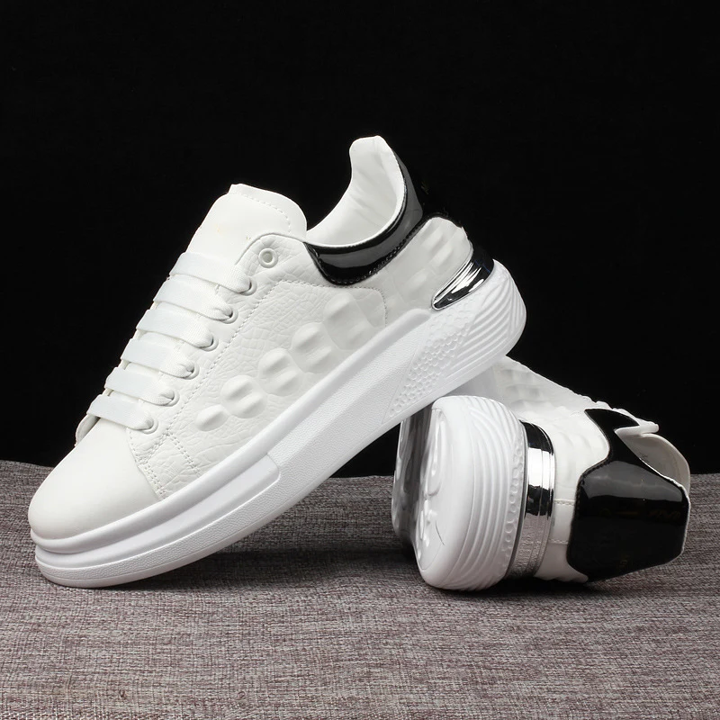 Luxus Herren Schuhe Paar weiße Schuhe Herren Sport Freizeit schuhe atmungsaktiv erhöhen Damen Turnschuhe Skateboard/Tennis schuhe