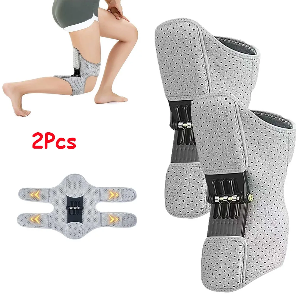 2 Stück verstellbare Kniebandage mit Patella-Unterstützung – Gelenkstabilisator mit Gelenk für Patellasehnenentzündung, Meniskus und Bänder, Unisex Image