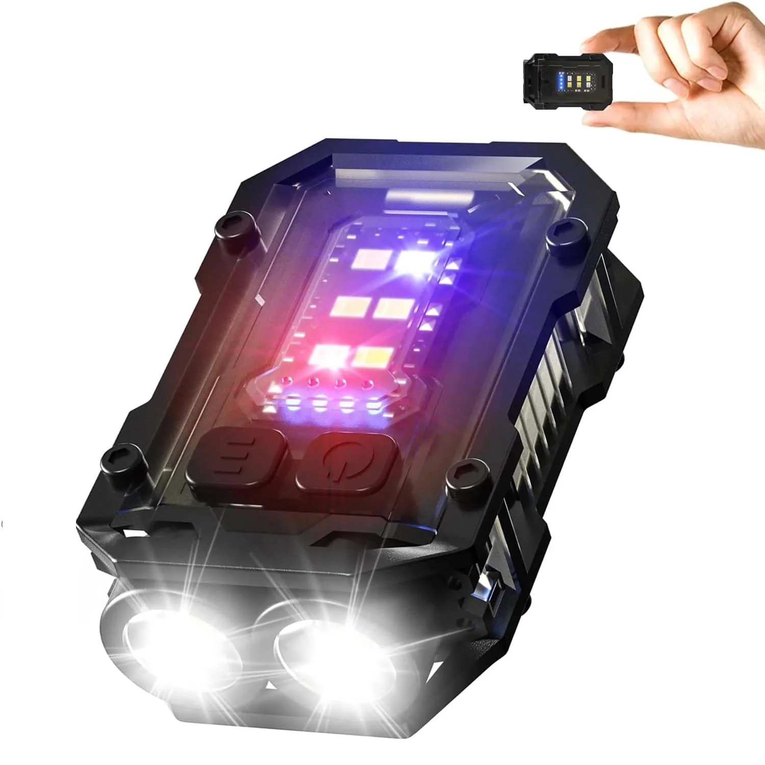 Mini-Clip-Schlüsselanhänger-Taschenlampe, wiederaufladbar, magnetischer LED-Schlüsselanhänger, tragbares Blitzlicht, kleines COB-Reparatur-Notfall-Arbeitslicht Image