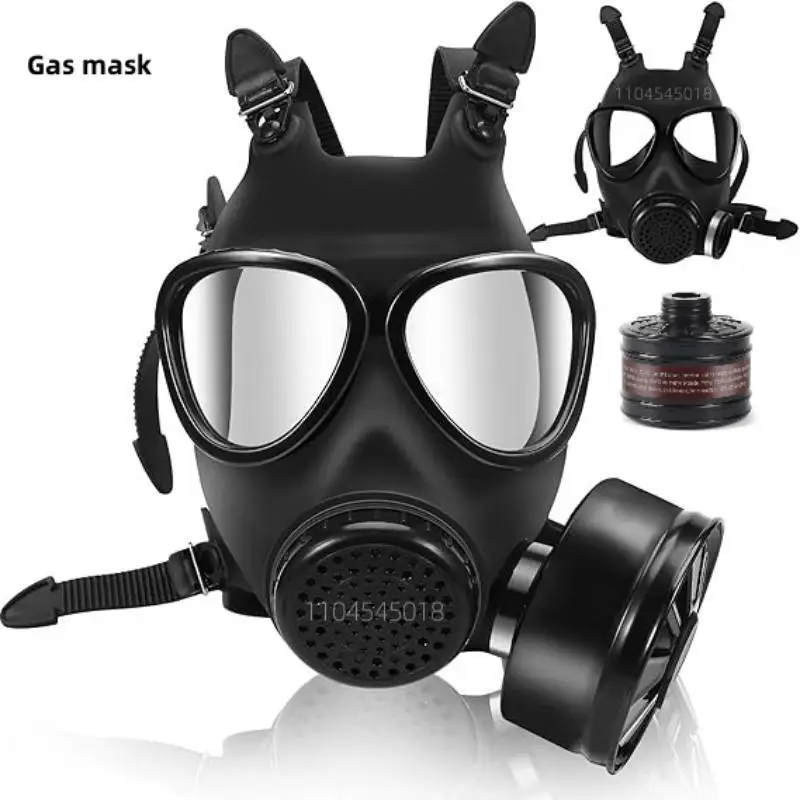 Gasmaske vom Typ 87, Kopf montiertes Atemschutzgerät gegen chemische nukleare Verschmutzung, Vollgesichts-Gasmaske mit 40-mm-Filter Image