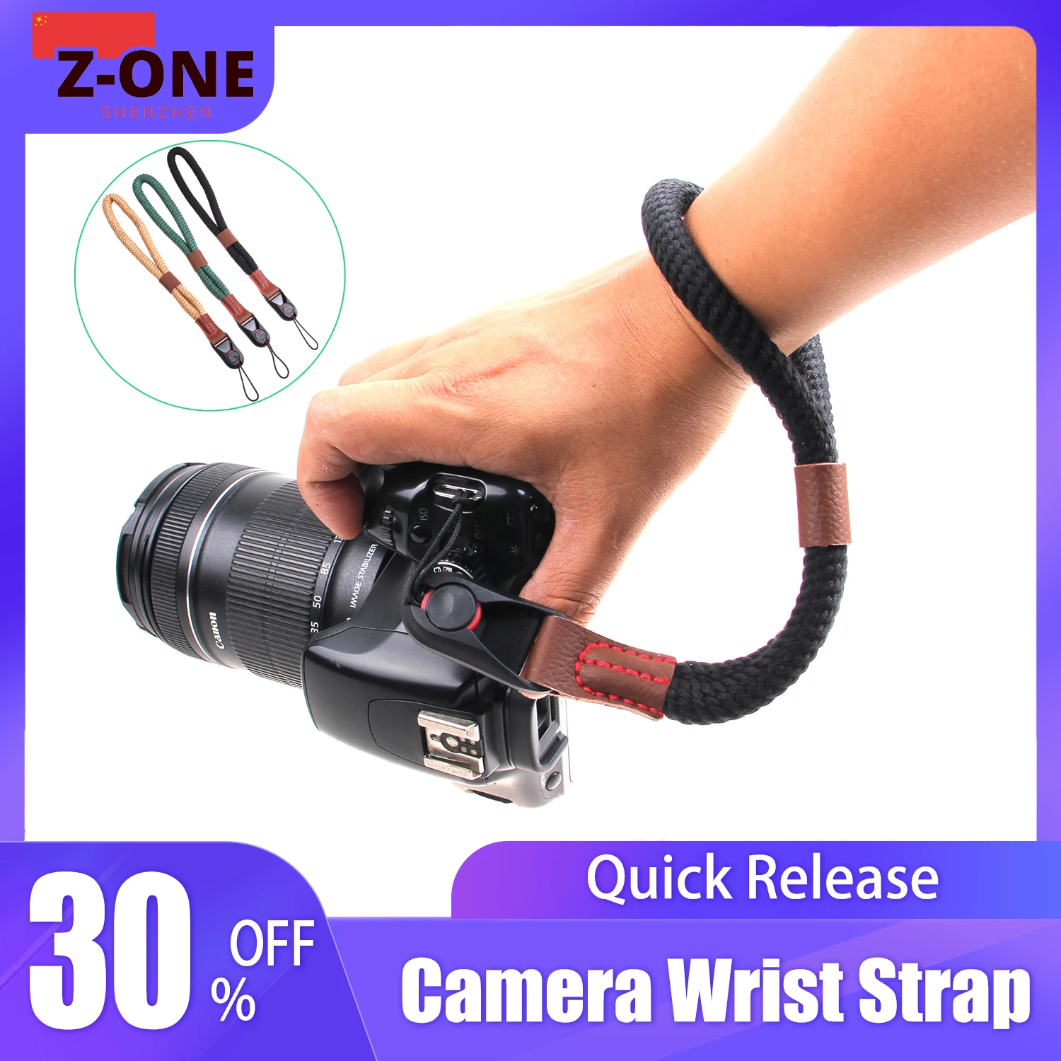 Neue Micro SLR Kamera Quick Release Handgelenk Gurt Seil Armband für Canon Nikon Leica Sony A5100 A6300 A7RM2 A6000 A6500 A7 DSLR Image