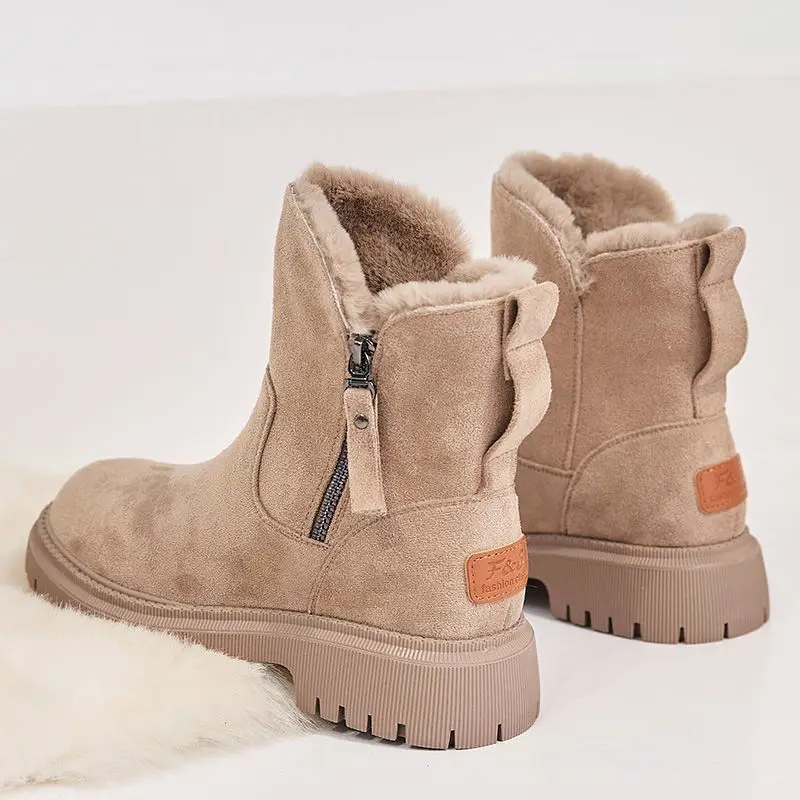 Schnee Stiefel Frauen Winter 2023 Neue Plus Samt Frau Schuhe Warme Stiefel Dicker Baumwolle Schuhe Pelzigen Schwarz Frauen Stiefel Botas de Mujer