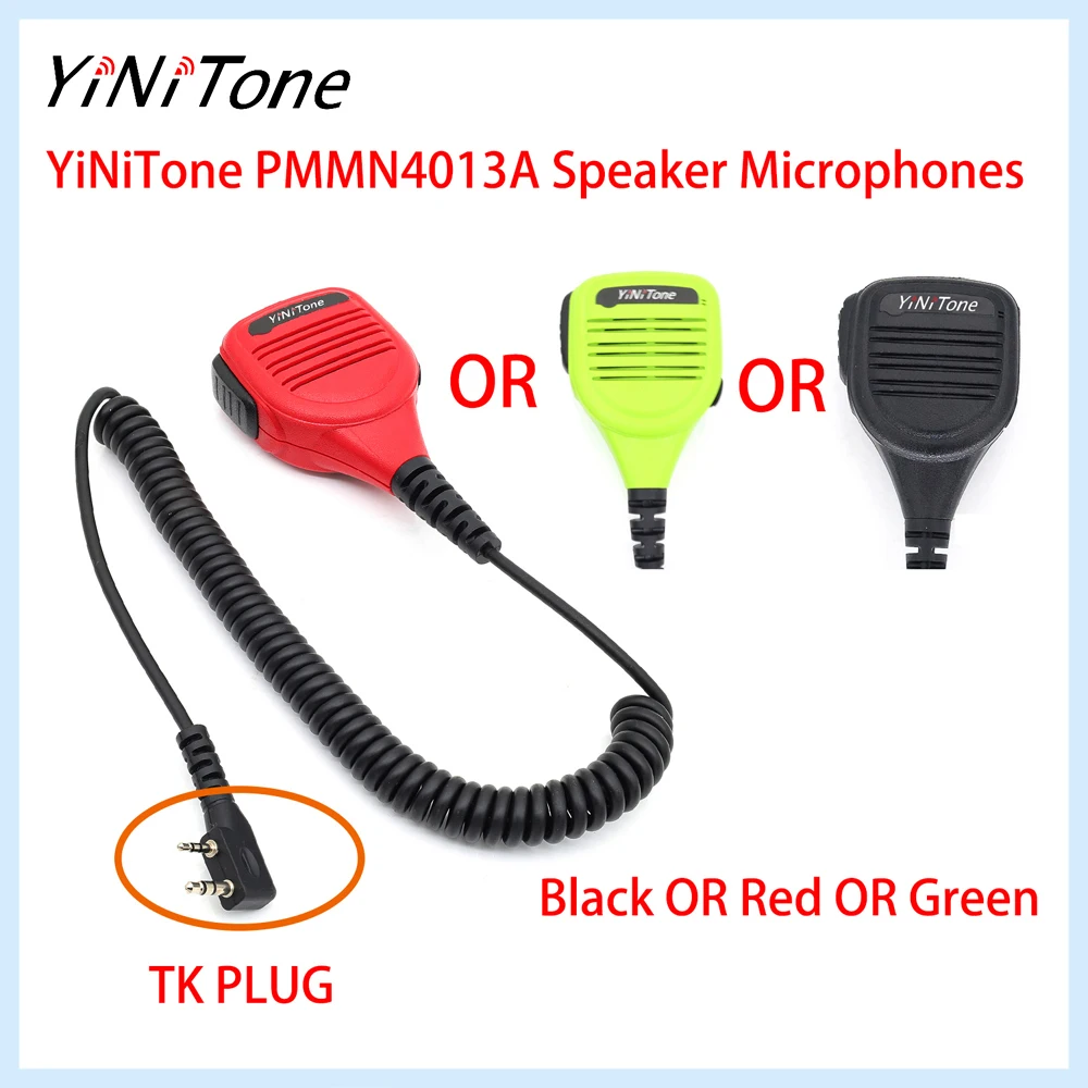 YiNiTone PMMN4013A TK 2Pin Radio Lautsprecher Mikrofone mit 3,5mm Audio Jack Für Baofeng UV-5R BF-888S Quansheng Kenwood Image