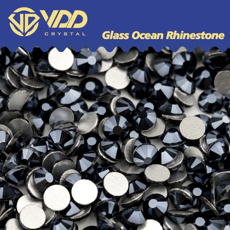 VDD 171 Metallic Dark SS4-SS30 Glas Kristall Strasssteine Flache Rückseite Strasssteine Nail Art Zubehör DIY Handwerk Dekorationen Image