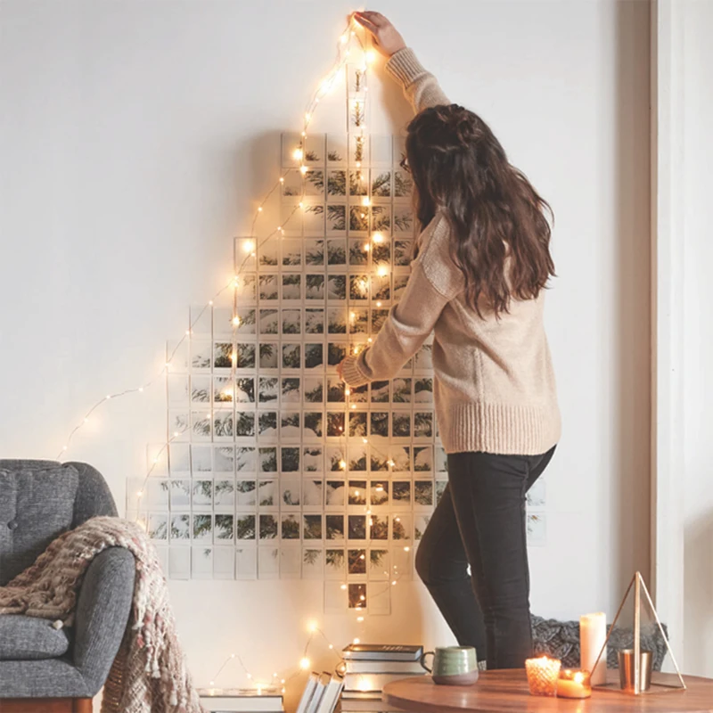 LED-Fee-Girlande, Lichterkette, batteriebetrieben, USB-betrieben, Nachttisch, Schlafzimmer, Valentinstag, Hochzeit, Weihnachten, Ornament, Feen-Lichterkette Image