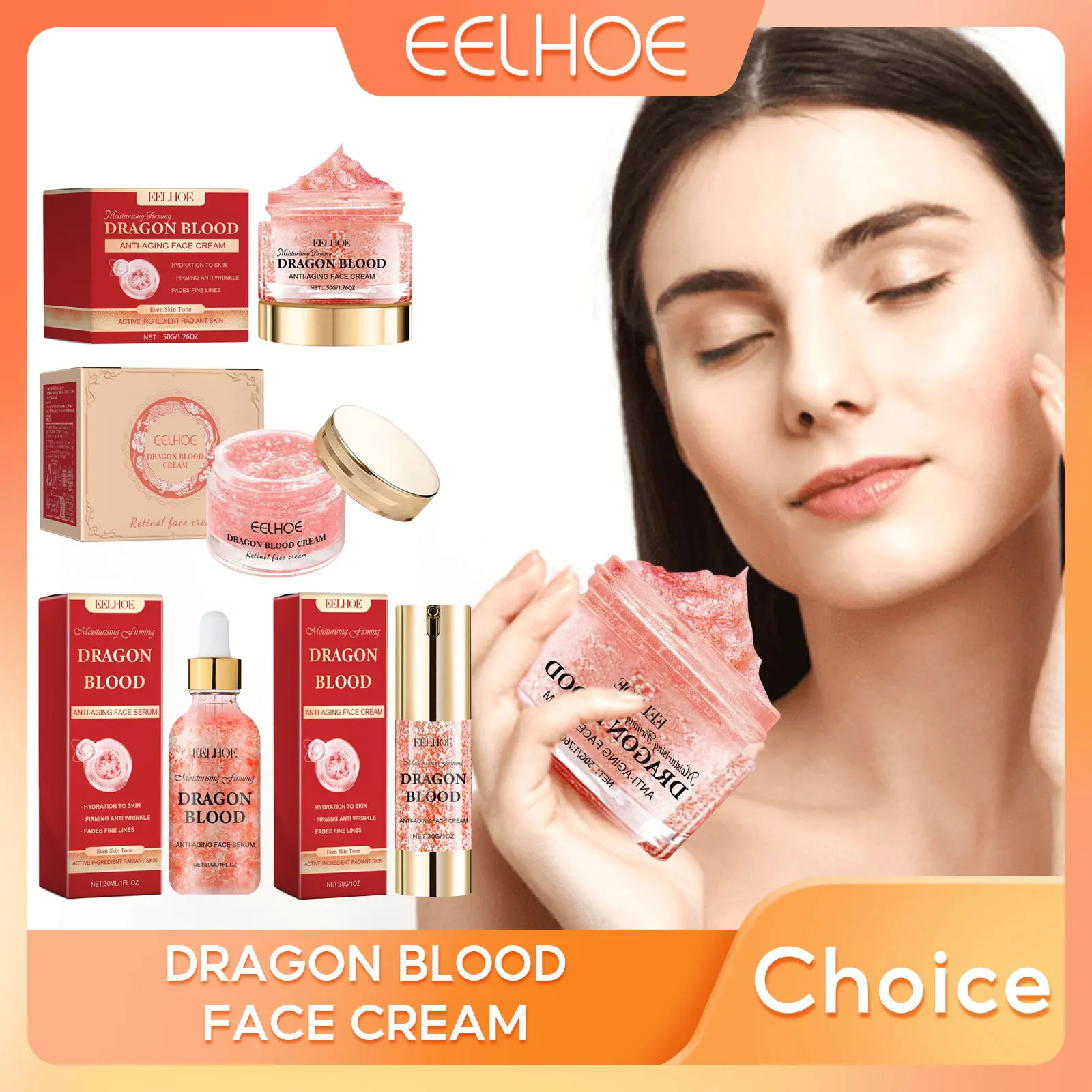 EELHOE Drachenblutcreme, Verjüngung, Gesichtsbehandlungen, reduzieren feine Linien, Anti-Falten, straffen die Haut, Lifting-Drachenblut-Serum