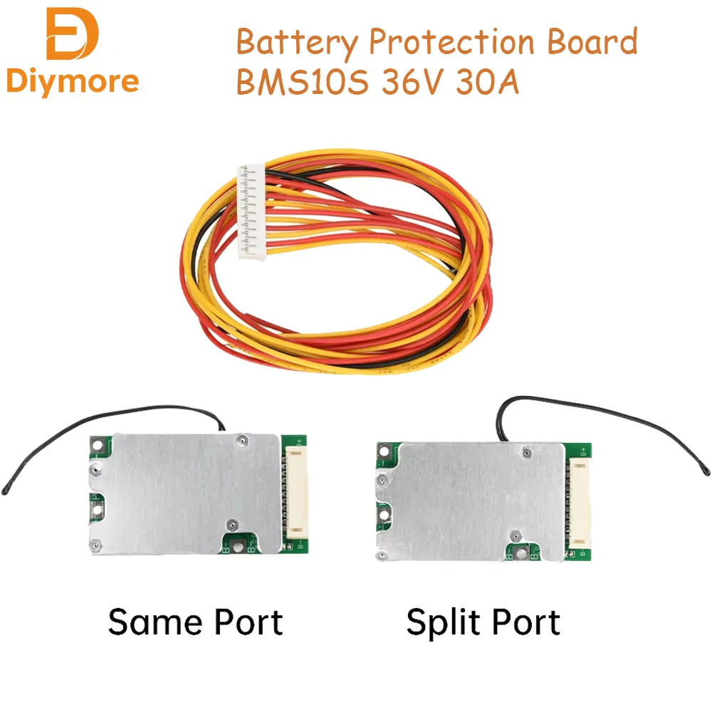 10S 36V 30A Gleicher Anschluss/Getrennte Anschlüsse Split-Port Mit Balanciertem Lithium-Batterie Elektrofahrzeug-Batterieschutz-Board BMS Image