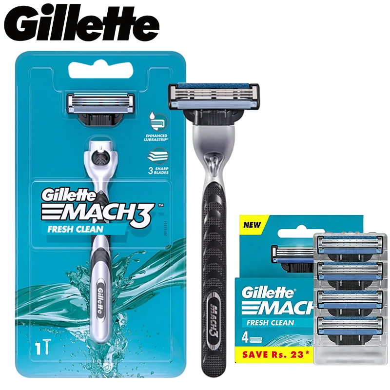 Gillette Mach3 Rasierer, Herrenrasierer-Set, Dreischichtige Rasierklinge, Mach 3 Rasierklingen, Edelstahlmaterial Image