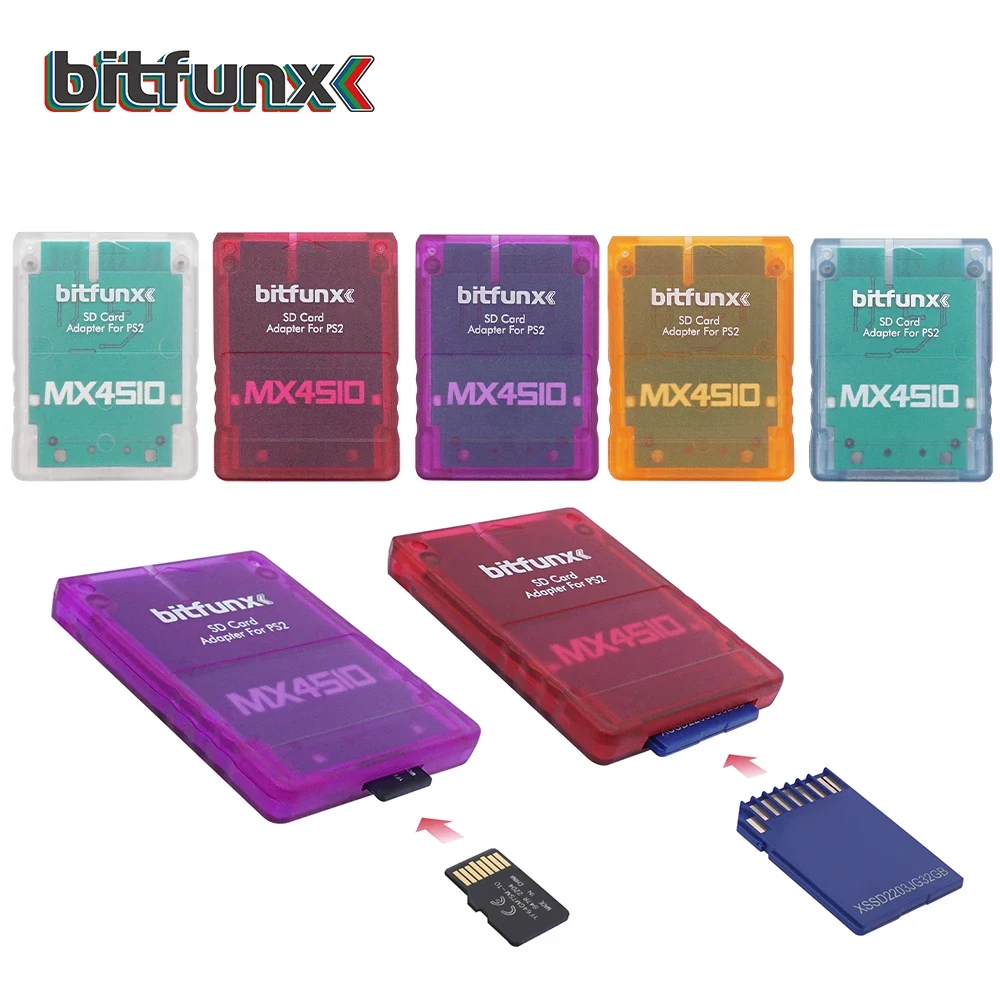 BitFunx MX4SIO SIO2SD TF/SD-Kartenadapter Programm Game Card für PS2 Spielekonsolen Videokonsolen Image