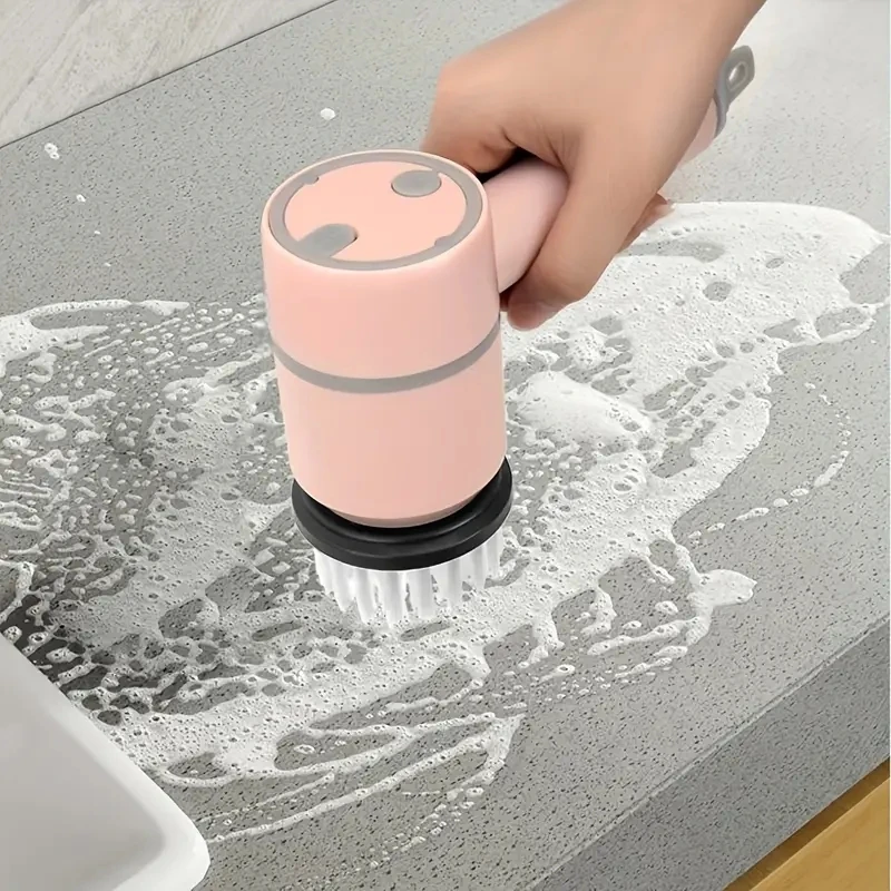 1-teiliger elektrischer Schleuder wäscher, elektrische Reinigungs bürste 3-in-1-Handküchenreiniger Akku-Schleuder wäscher, Power Scrub ber Bathr Image