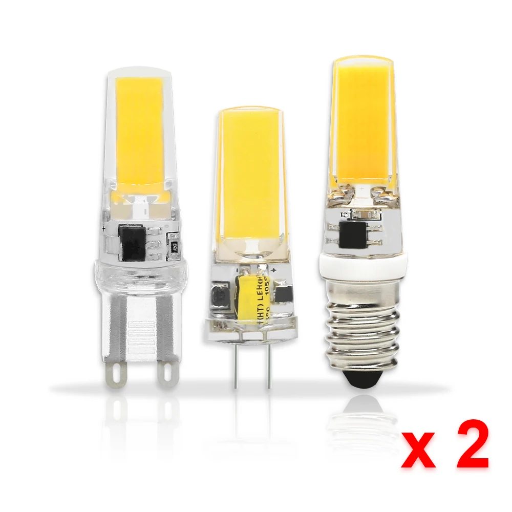 2 stücke Mini COB LED Lampe AC/DC 12V 220V G4 G9 E14 Lampada Led-strahler Glühbirnen ersetzen Halogen Für Decke Lampe Kronleuchter