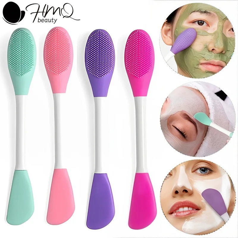 8/4/2 stücke Gesicht Pinsel Set Silikon Gesichtsmaske Applikator Doppel-kopf Lotion Spachtel Mitesser Gesicht Lippe peeling Hautpflege Werkzeuge Image