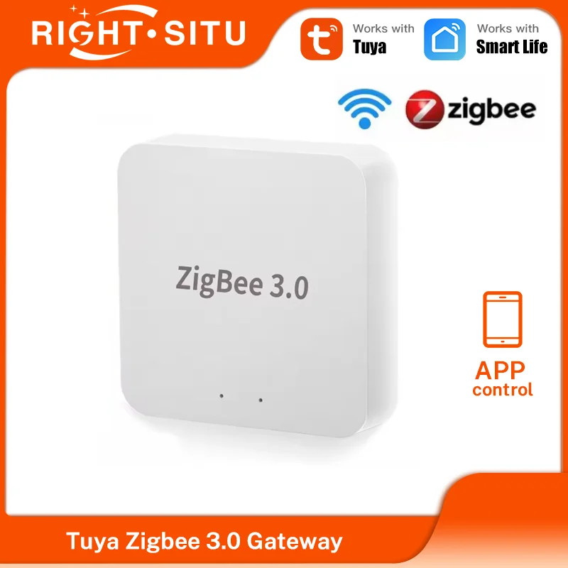 Tuya Zigbee 3.0 Gateway Hub Smart Home Wireless Bridge Smart Life APP Fernbedienung Automatisierungsgerät Funktioniert mit Alexa Google Image