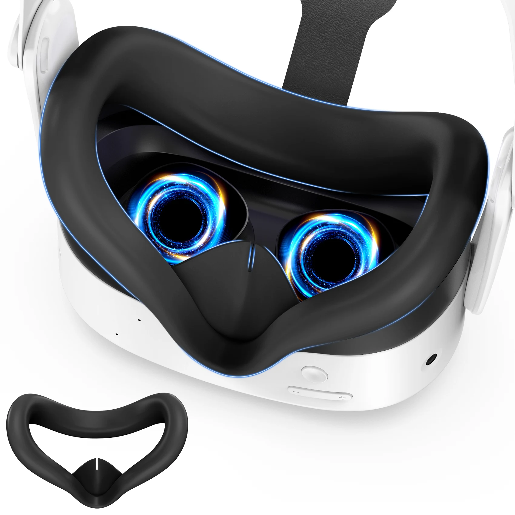 VR Silikon Gesicht Pad Abdeckung für Meta Quest 3S, Meta Quest 3S Zubehör VR Gesicht Kissen Pad Maske für Oculus Quest 3S Gesicht Pad Image
