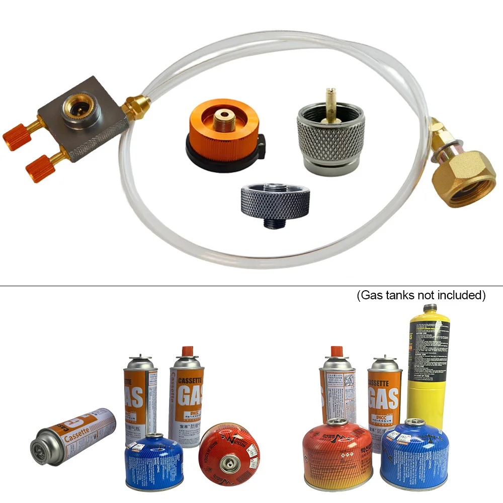 Outdoor Camping Gasherd Propan Nachfülladapter Gas Flachzylinder Tank Koppler Adapter Gas Aufladen Mit Überdruckventil Image