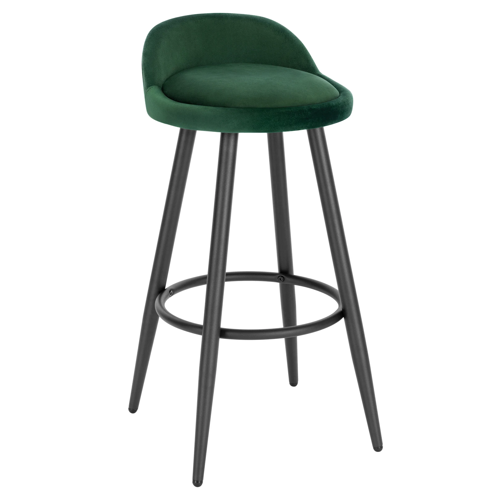 WOLTU Bunter Barhocker mit Metallfußstütze, Thekenhocker, hoher Küchen-Caféhocker für Bistro-Bar