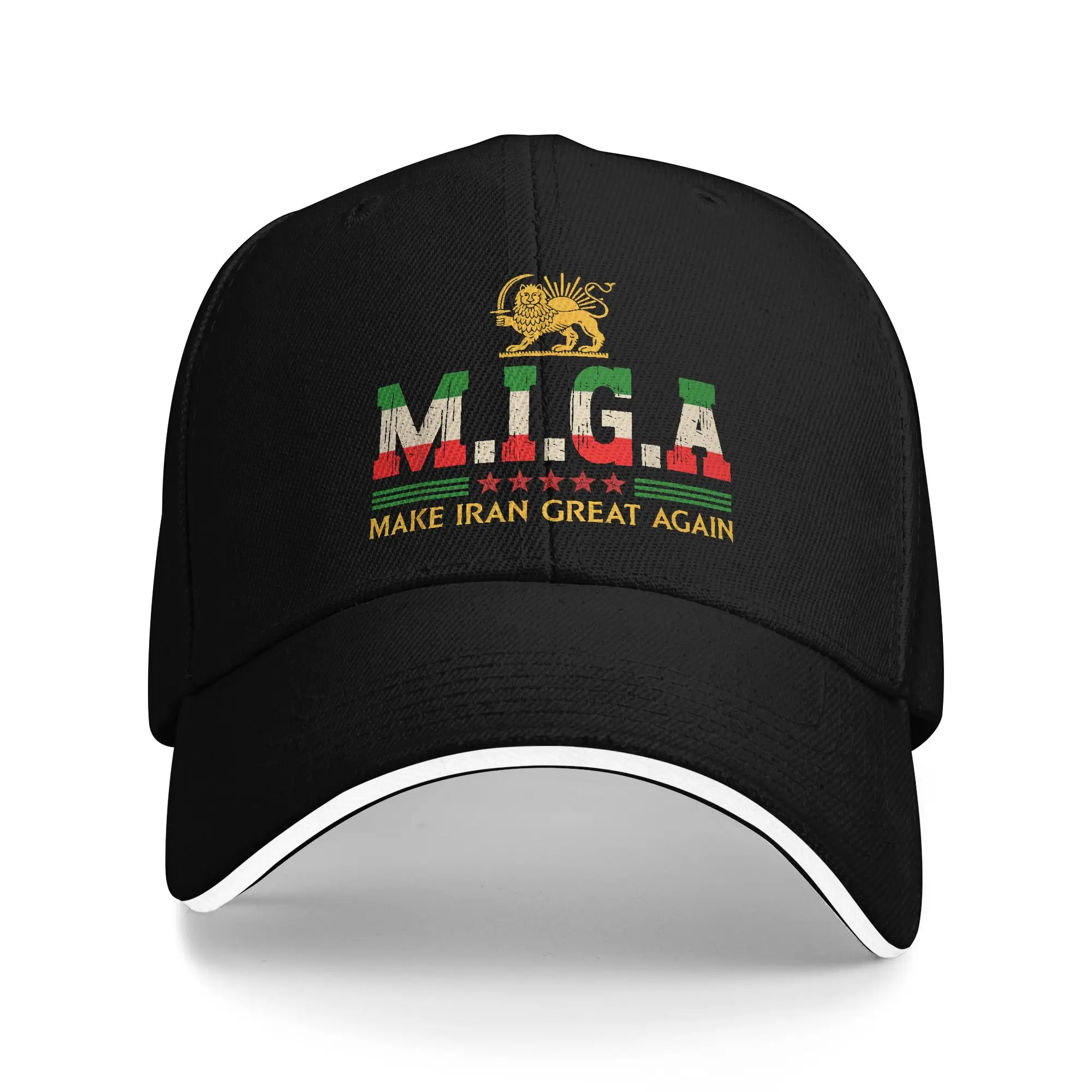 Sommerliche Iran-Mütze 'Make Iran Great Again' - MIGA Baseballkappe im Y2K-Stil, Sonnen-Trucker-Hut, Unisex, Großhandel Baseballkappen Image