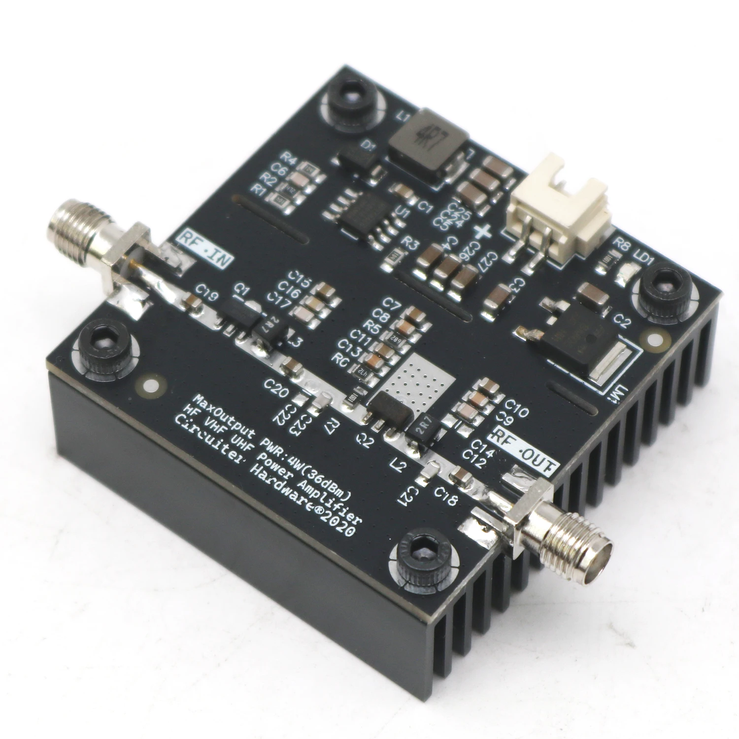 0,5 MHz ~ 800 MHz 4 W Breitband-Leistungsverstärker RF-Signal POWER AMP VHF UHF FM-Transmitter 433 MHz Walkie-Talkie Kurzwelle mittlere Welle Image