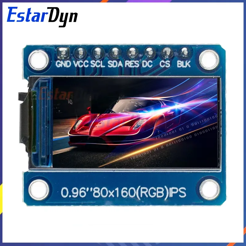 HD 65K 0,96 Zoll TFT Display Ips LCD Screen Drive IC ST7735S 3,3V 160x80 SPI Schnittstelle für Arduio Vollfarb-LCD-Anzeigemodul Image