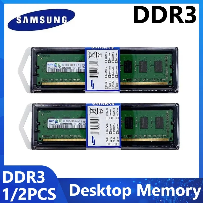 1/2PCS SAMSUNG DDR3 Desktop Ram Speicher 2GB 4GB 8GB Desktops Memoria 1866MHz 1600MHz 1333 240Pin DIMM RAM PC3 1,5V UDIMM Memorys Image