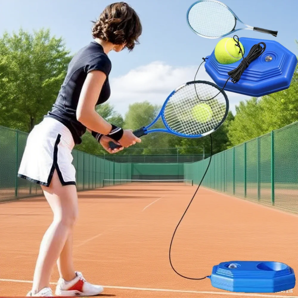 Tragbarer Einzelspieler-Tennis-Trainer, automatischer Rebound-Trainer für Tennis, langlebiges und bequemes Übungs-Tenniszubehör Image